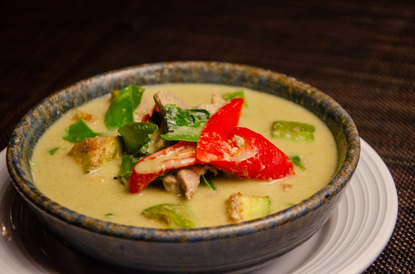 Thai green curry at Albatross Café